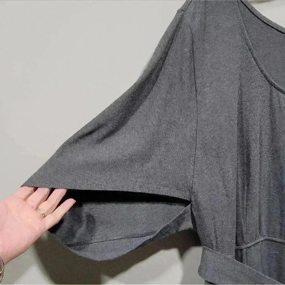 eShakti zapelle bat wing jersey cape midi pocket dress L - Picture 4 of 6